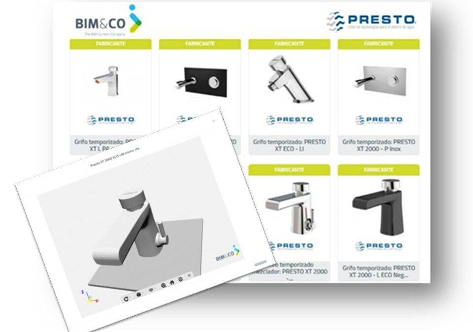 Los objetos BIM de Presto Ibérica disponibles en BIM&CO