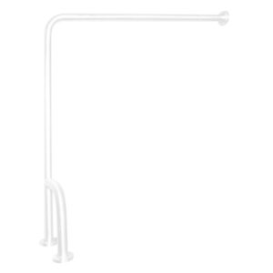 Barra de apoyo suelo-pared inox blanco