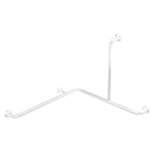 Barra de apoyo bañera horizontal inox blanco