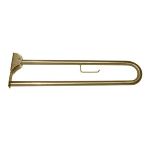 Barra de apoyo abatible inox oro cepillado
