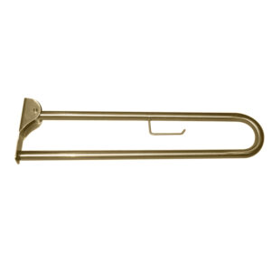 Barra de apoyo abatible inox oro cepillado