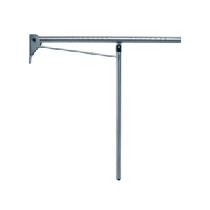 Barra de apoyo abatible mural-suelo inox brillo