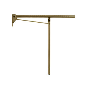 Barra de apoyo abatible mural-suelo inox oro cepillado