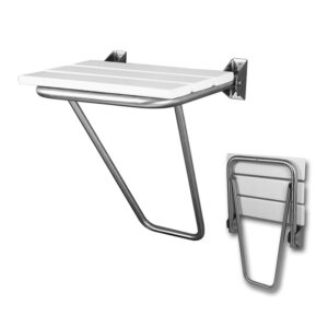 Asiento abatible mural inox brillo