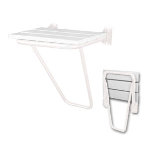 Asiento abatible mural inox blanco