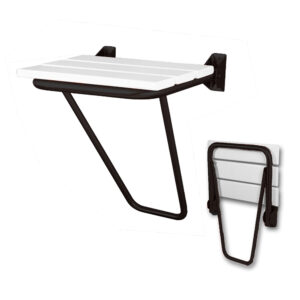 Asiento abatible mural inox negro