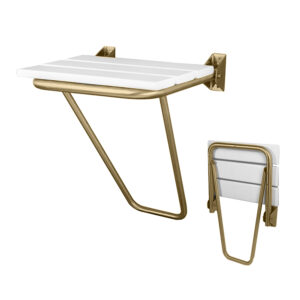 Asiento abatible mural inox oro cepillado