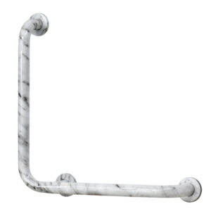 Barra de apoyo en ángulo 160 Luxcover mármol blanco