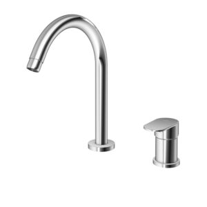 Batería lavabo Nine curvo cromo