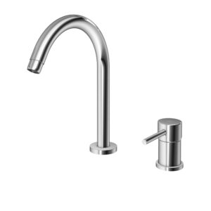 Batería lavabo Theo curvo cromo