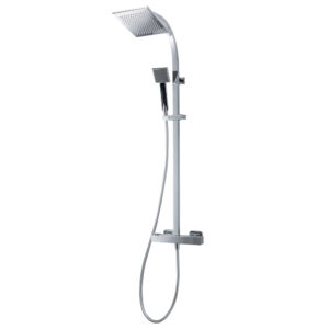 Columna ducha termostática Nitro Plus rociador 200 mm latón,flexo pvc y maneral nitro plus 1 función cromo