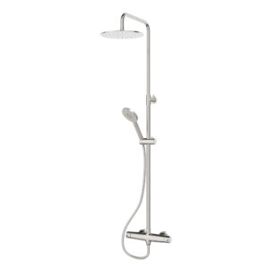 Columna ducha mezcladora Livra rociador 250 mm inox y flexo pvc