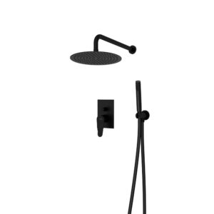 Conjunto ducha empotrable 2 vías Dalma negro