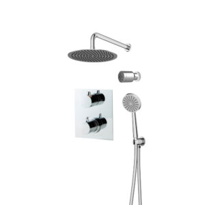 Conjunto ducha termostática empotrable 3 vías Atlantis 2 entradas 3 salidas