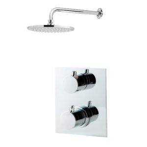 Conjunto ducha termostático empotrable Atlantis redondo