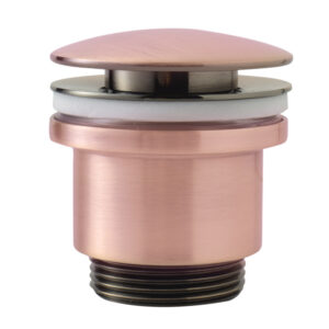 Desagüe semiautomático redondo oro rosa