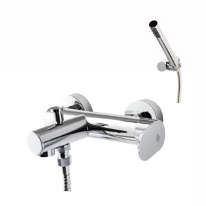 Grifo baño-ducha Nine cilindro cromo con accesorios de ducha