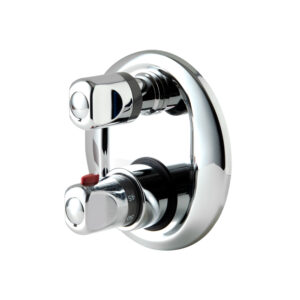 Grifo baño-ducha termostática empotrable Atlantis 2 entradas 2 salidas redondo cromo
