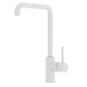 Grifo cocina caño alto Theo blanco