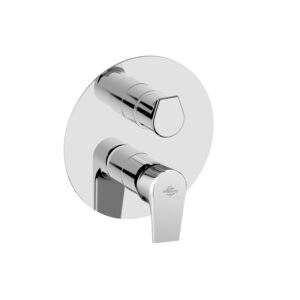 Grifo ducha empotrable 2 vías Aroha redondo cromo