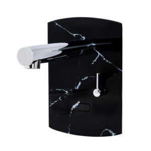 Domo Sensia PM grifo lavabo mural mezclador pila mármol negro