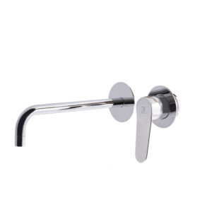 Grifo lavabo mural Dalma sin placa blanco