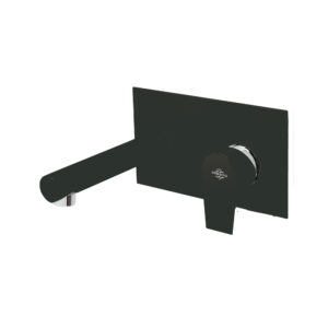 Grifo lavabo mural Aroha negro