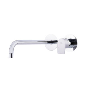 Grifo lavabo mural Aroha sin placa caño largo