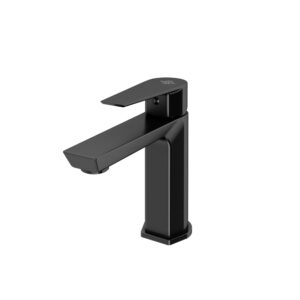 Grifo lavabo Aroha cromo negro cepillado