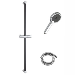Kit ducha Carbono con accesorios Carbono 2 funciones