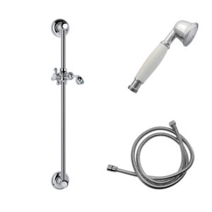 Kit ducha Retro con accesorios Halley cromo