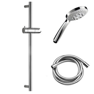 Kit ducha Tekno con accesorios Slim multi cromo flexo pvc