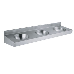 Lavabo múltiple Prestosan inox 3 senos mate