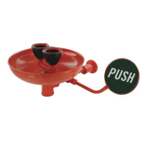 Lava-ojos de emergencia con recogedor