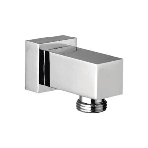 Toma pared salida flexo 1/2 cuadrada cromo